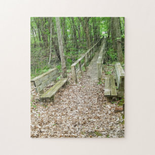 Creative fall trail hiking photo jigsaw puzzle