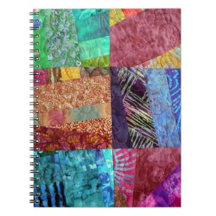 Creative Faux Batik Quilting Squares Notebook