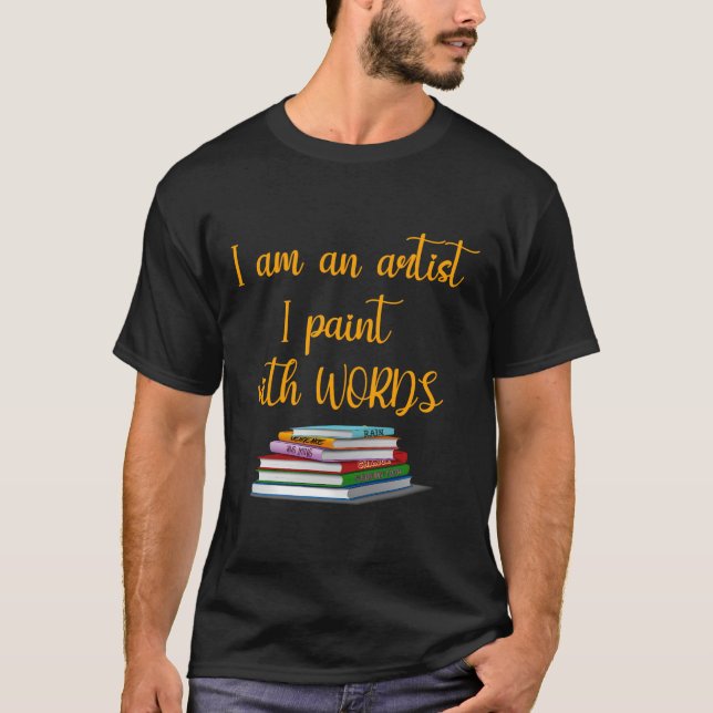 Creative Fiction Writers Block Author Graphic Art  T-Shirt (Front)