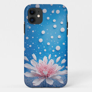 Creative Floral Composition Polka Dot Background iPhone 11 Case