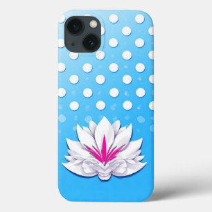 Creative Floral Composition Polka Dot Background iPhone 13 Case