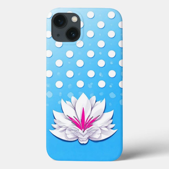 Creative Floral Composition Polka Dot Background Case-Mate iPhone Case (Back)