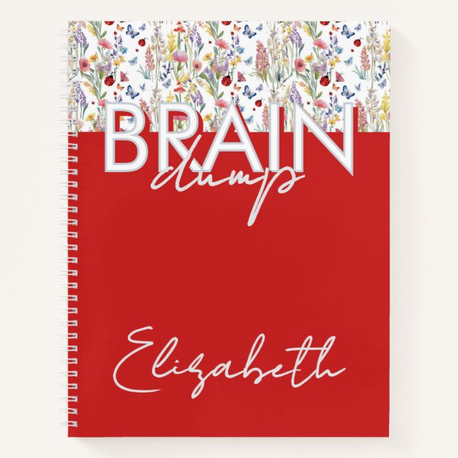Creative Flow Brain Dump Mindset Organizer Floral Notebook (Front)