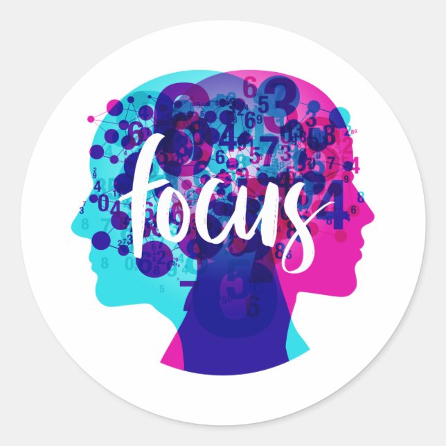 Creative Focus Classic Round Sticker (Front)