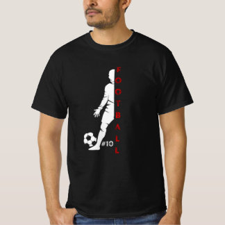 Creative Football Typography Soccer Player T-Shirt