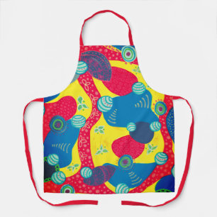 Creative Forms and Shapes Original Abstract Art Apron