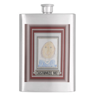 Creative Frame and Mat For Your Masterpiece Hip Flask