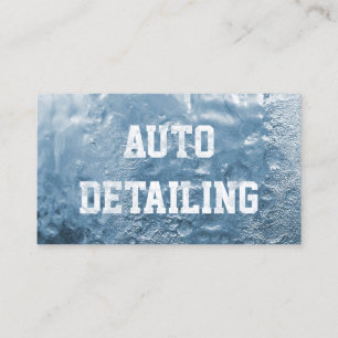 Creative Frozen Ice Typography Auto Detailing Business Card