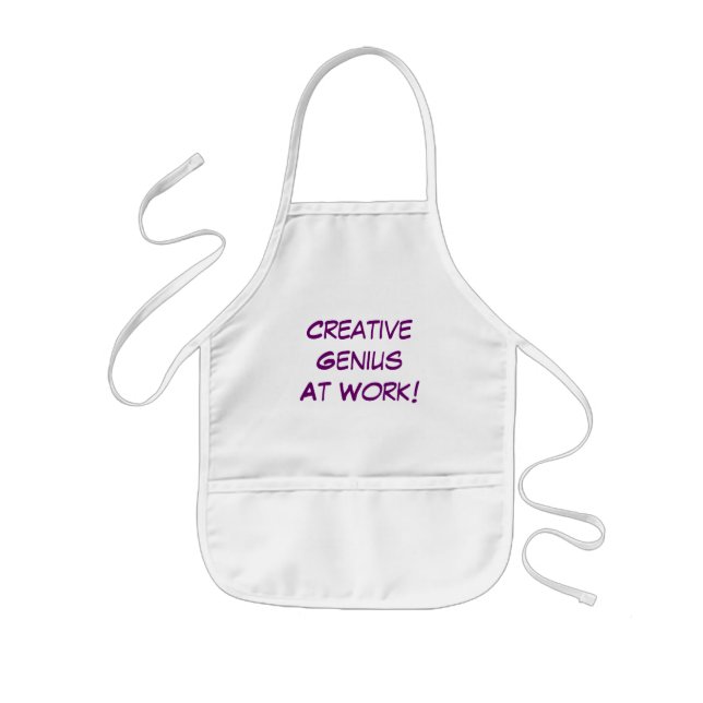 Creative Genius At Work! Kids Apron (Front)