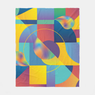 Creative Geometric: Abstract Vintage Cover. Fleece Blanket