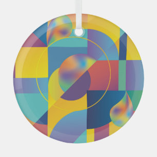 Creative Geometric: Abstract Vintage Cover. Glass Tree Decoration