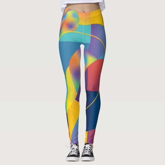 Creative Geometric: Abstract Vintage Cover. Leggings (Front)