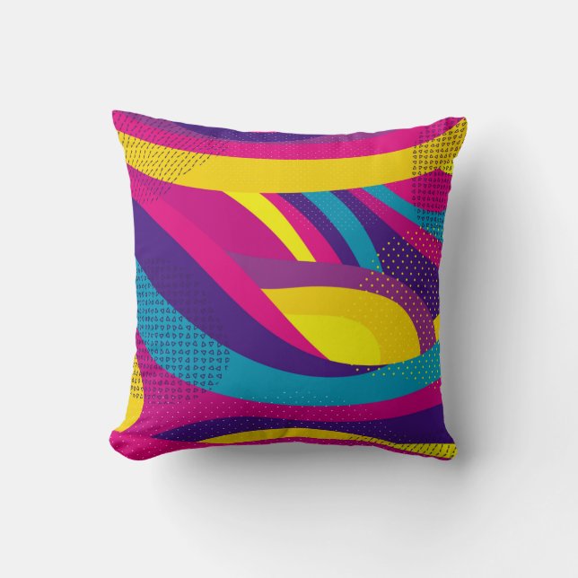 Creative geometric colorful bright background with cushion (Front)