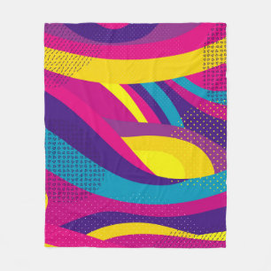 Creative geometric colorful bright background with fleece blanket