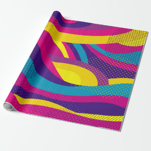 Creative geometric colorful bright background with wrapping paper