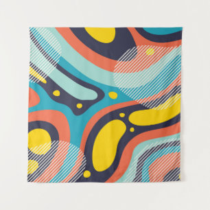 Creative geometric colourful background with patte tapestry