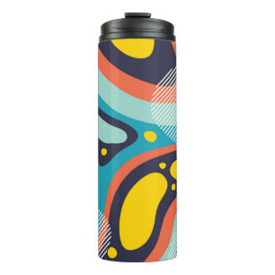 Creative geometric colourful background with patte thermal tumbler