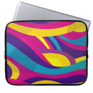 Creative geometric colourful bright background wit laptop sleeve