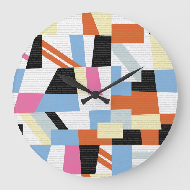 Creative Geometric: Length Pattern Design Large Clock (Front)