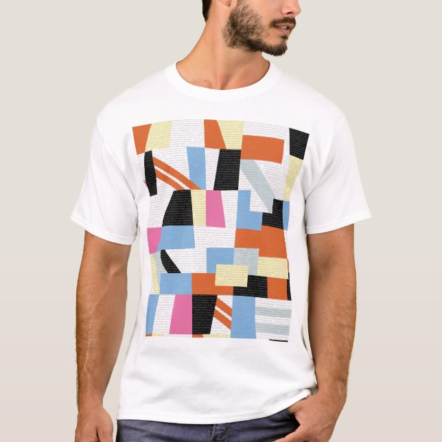Creative Geometric: Length Pattern Design T-Shirt (Front)