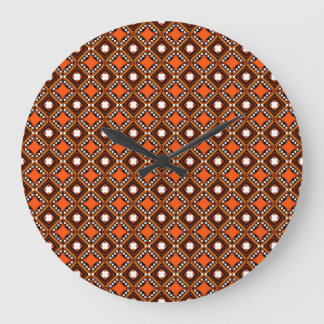 Creative Geometric, Modern Abstract Red. Large Clock
