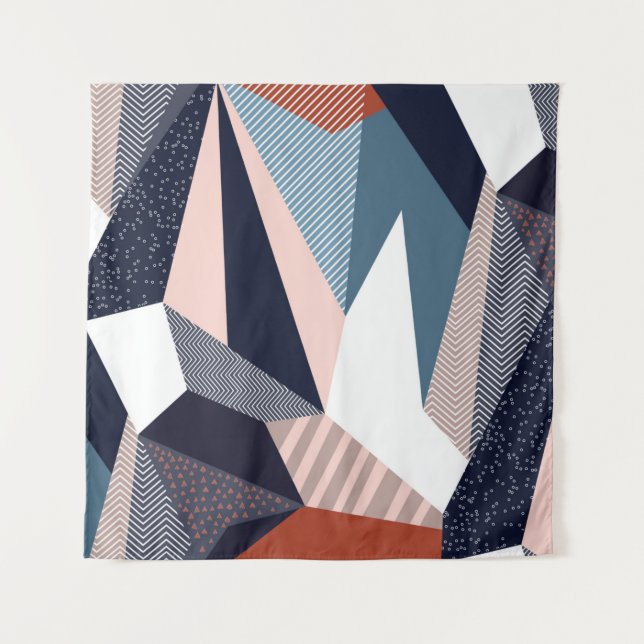 Creative geometric pattern with different shapes a tapestry (Front)