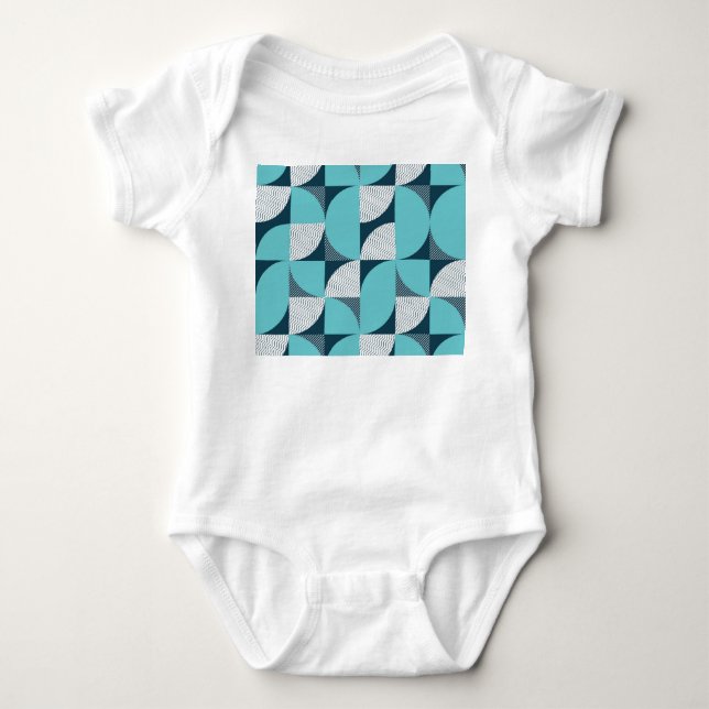 Creative geometric shape pattern baby bodysuit (Front)