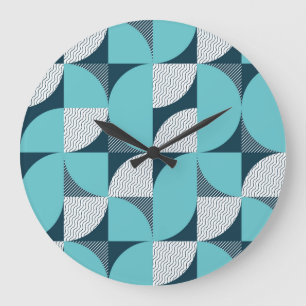 Creative geometric shape pattern large clock