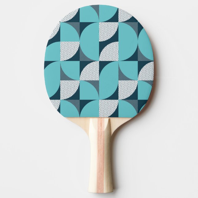 Creative geometric shape pattern ping pong paddle (Front)