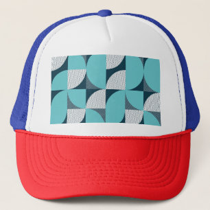 Creative geometric shape pattern trucker hat