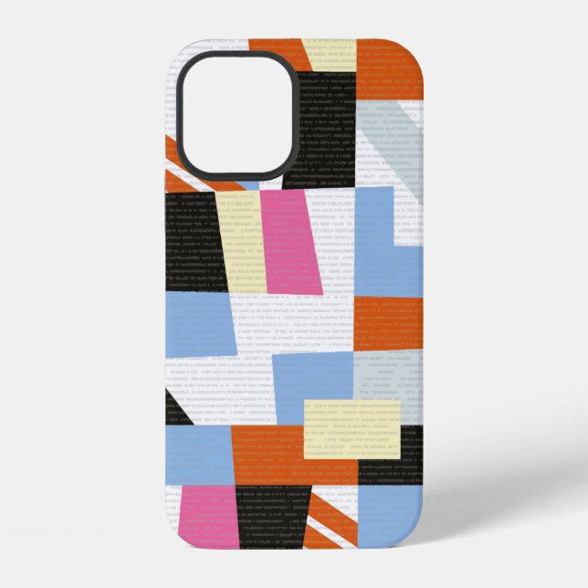 Creative geometric shapes, length pattern design iPhone case (Back)