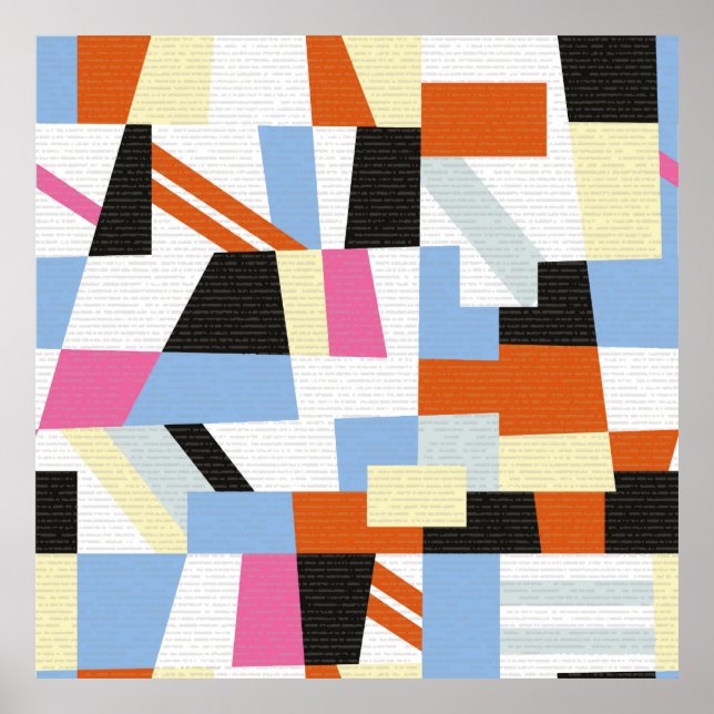 Creative geometric shapes, length pattern design poster (Front)