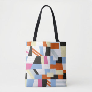 Creative geometric shapes, length pattern design tote bag