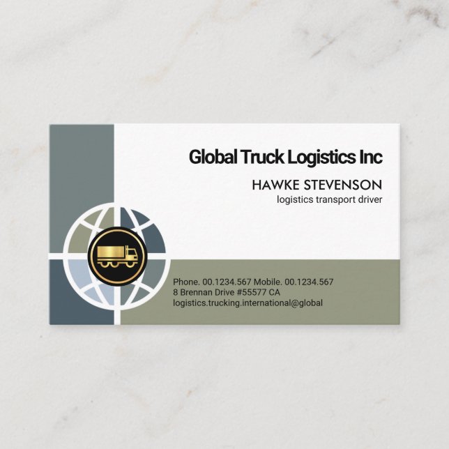 Creative Global Lines Import Export Business Card (Front)