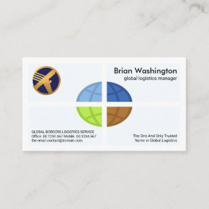 Creative Global Logistics Quadrant Account Manager Business Card
