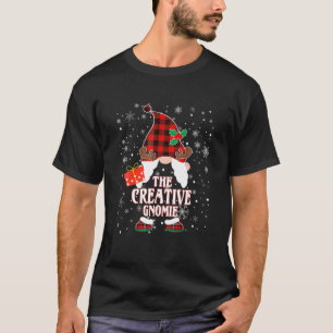 Creative Gnome Buffalo Plaid Matching Family Chris T-Shirt