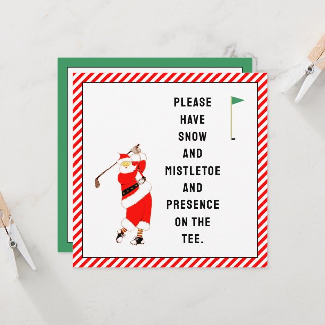 Creative Golf Christmas Card (Front/Back In Situ)
