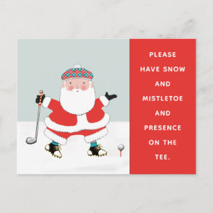 Creative Golf Christmas Holiday Postcard