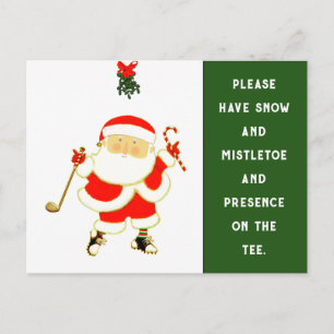 Creative Golf Christmas Holiday Postcard