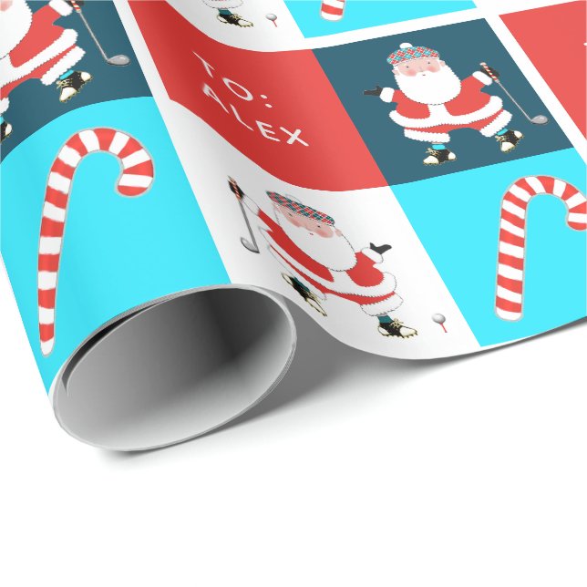 Creative Golf Holiday Gift Wrapping Paper (Roll Corner)