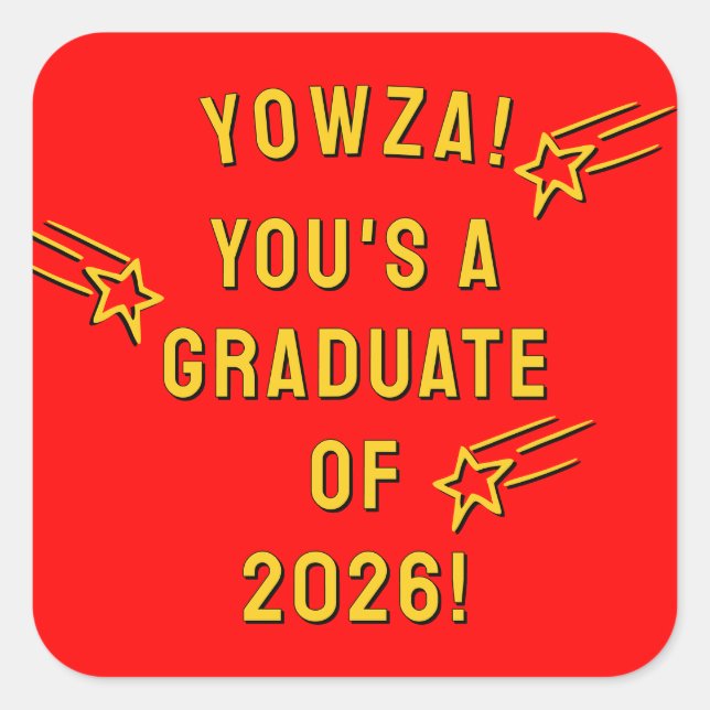 Creative Graduation 2026 Square Sticker (Front)