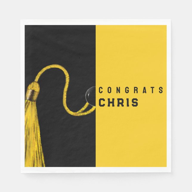 Creative Graduation Party Congrats Napkins (Front)