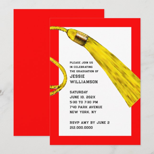 Creative Graduation Party Invitations (Front/Back)