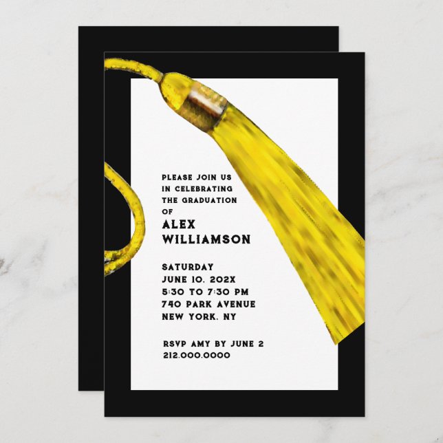 Creative Graduation Party Invitations (Front/Back)