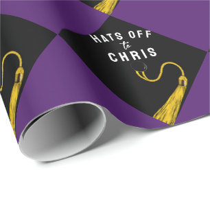 Creative Graduation Purple Gift Wrapping Paper