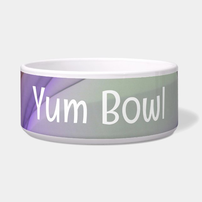 Creative Graphic Pet Bowl with Yum Bowl Text (Front)