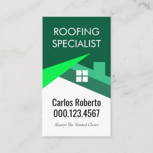 Creative Green Energy Rooftop Builder Business Card