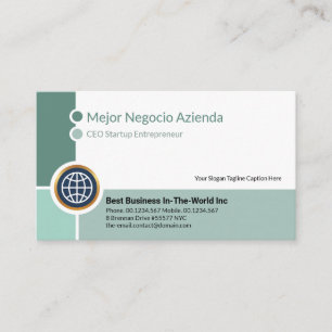 Creative Green Shades Corner Border Mejor Negocio Business Card