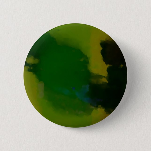 Creative Green Yellow Abstract 6 Cm Round Badge (Front)