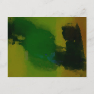 Creative Green Yellow Abstract Postcard